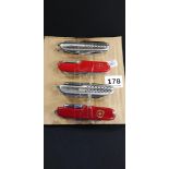 4 SWISS PEN KNIVES