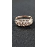 VICTORIAN 18CT GOLD DOUBLE ROW DIAMOND RING