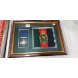 FRAMED RUC COPY OF GEORGE CROSS