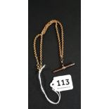 9CT GOLD ALBERT CHAIN - CIRCA 12.5 GRAMS