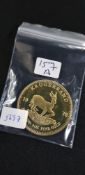 GOLD TONE SOUTH AFRICAN COIN