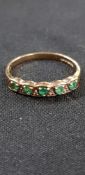 9CT GOLD AND EMERALD RING