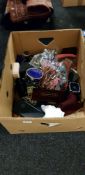 BOX OF COSTUME JEWELLERY ETC