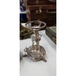 VICTORIAN ELKINGTON SILVER PLATE OIL LAMP BASE