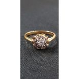 ANTIQUE 18CT GOLD AND DIAMOND RING