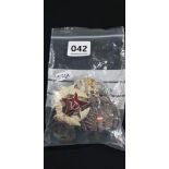 BAG OF RUSSIAN BADGES