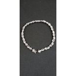 9CT WHITE GOLD AND DIAMOND BRACELET