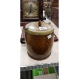 ANTIQUE WOODEN BISCUIT BARREL