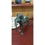 BRONZE DOG FIGURE