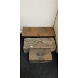 3 OLD TOOLBOXES AND CONTENTS