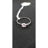 SILVER CZ SOLITAIRE RING