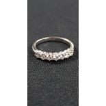 18CT WHITE GOLD 7 STONE DIAMOND RING