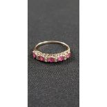 9CT RUBY AND DIAMOND RING
