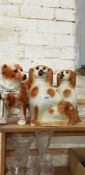 3 STAFFORDSHIRE DOGS
