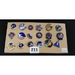 SHEET OF COLLECTABLE BADGES SPACE