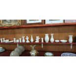 LARGE SHELF LOT OF BELLEEK ITEMS