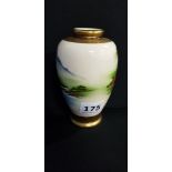 HAND PAINTED ORIENTAL VASE