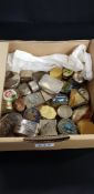 LARGE QUANTITY OF PILL BOXES TO INCLUDE SILVER