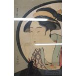 JAPANESE WOODBLOCK PRINT GEISHA 18TH CENTURY