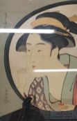 JAPANESE WOODBLOCK PRINT GEISHA 18TH CENTURY