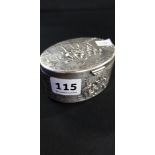 SILVER OVAL BOX