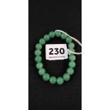 VINTAGE JADE BEAD BRACELET