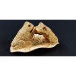 CARVED FROG NETSUKE