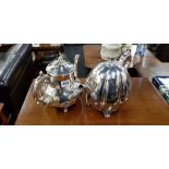 2 SILVER PLATED TEAPOTS