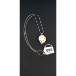 SILVER AND SHELL DROP ON CHAIN