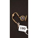 VICTORIAN PINCHBACK WATCH CHAIN WITH LOCKET