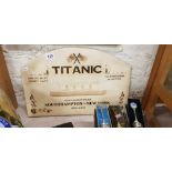 CARVED TITANIC PLAQUE