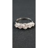 PLATINUM SET 5 STONE DIAMOND RING