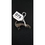 SILVER MARCASITE BIRD BROOCH