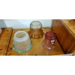 3 OIL LAMP SHADES