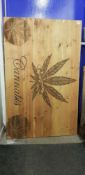 LARGE CARVED CANNABIS SIGN