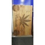 LARGE CARVED CANNABIS SIGN