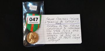 FRANCE ESCAPEES MEDAL