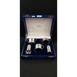 SILVER 5 PIECE CONDIMENT SET - DUBLIN 1918 S.D.NEILL BELFAST