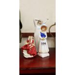 NAO FIGURE AND 2 SMALL DOULTON FIGURES