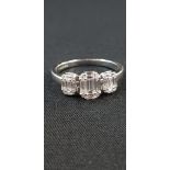 18CT WHITE GOLD DIAMOND RING WITH 1 CARAT OF DIAMONDS APPROX COLOUR H CLARITY VS2