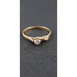 18CT 2 STONE DESIGNER RING