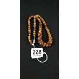 VINTAGE SCOTTISH AGATE GRADUATED BEAD 8' NECKLACE