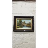 OIL ON BOARD - SIGNED A WATSON 1890