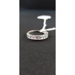 SILVER HALF ETERNITY RING