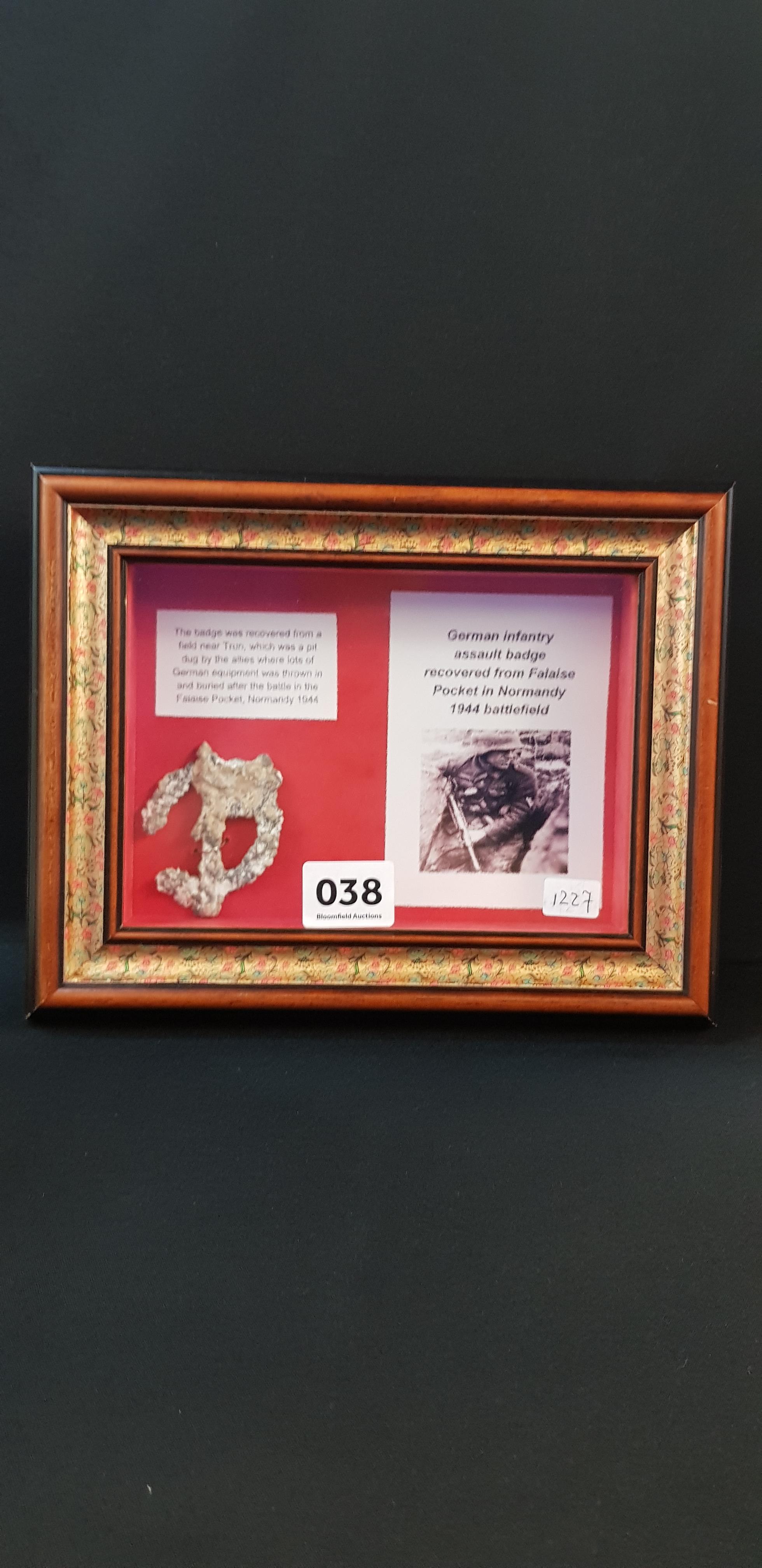 FRAMED GERMAN INFANTRY ASSAULT BADGE