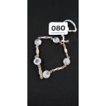 SILVER AND MOONSTONE BRACELET