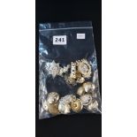 BAG LOT OF MILITARY BUTTONS