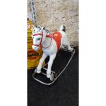 VINTAGE ROCKING HORSE ON WHEELS