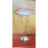 RUBY & VASELINE GLASS VASE