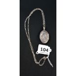 SILVER LOCKET AND CHAIN